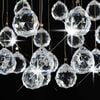 vidaXL Lampadario Perle di Cristallo a Sfera Argento 3 Lampadine G9