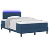 vidaXL Letto a molle con materasso con led Blu 120 x 190 cm Tessuto