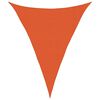vidaXL Vela Parasole 160 g/m&sup2; Triangolare Arancione 3x4x4 m in HDPE