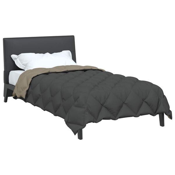 vidaXL Duvet Invernale Grigio chiaro e Antracite 220 x 140 cm
