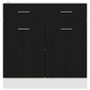 vidaXL Armadio pensile Rovere Nero 80 x 31 x 81,5 cm Legno multistrato