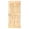 vidaXL Porta Scorrevole con Set Hardware 90x210 cm Legno Massello Pino