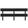 vidaXL Testiera per Letto Nera 204x3x81 cm in Legno Massello di Pino