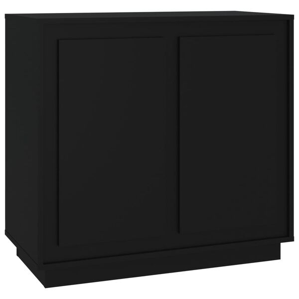 vidaXL Credenza Nera 80x34x75 cm in Legno Multistrato
