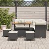 vidaXL Set Divano da Giardino con cuscino 9 pcs Nero e crema