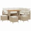 vidaXL Set Divano da Giardino 9 pz Beige polyrattan