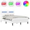 vidaXL Struttura del letto con testiera Bianco 120 x 190 cm Similpelle
