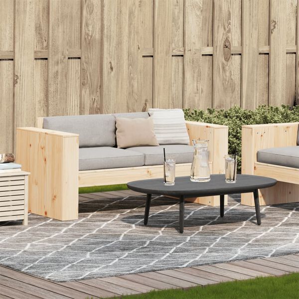 vidaXL Divano da Giardino 2 Posti 134x60x62 cm Legno Massello di Pino