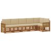 vidaXL Set divano sezionale con cuscino 5 pcs Naturale