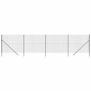 vidaXL Recinzione Metallica Antracite 1,4x10 m in Acciaio Zincato