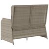 vidaXL Panchina da giardino con cuscino Grigio chiaro polyrattan