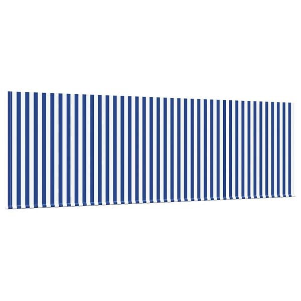 vidaXL Tenda Retrattile Blu e Bianco 400 x 200 cm