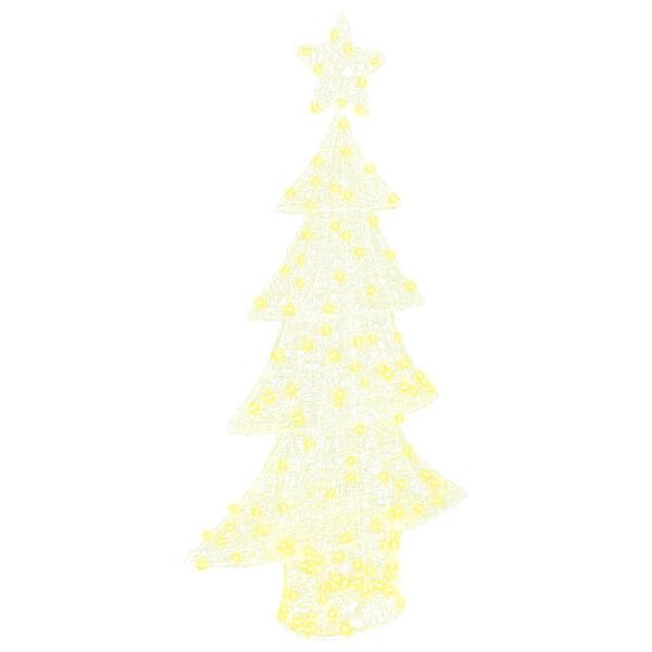 vidaXL Albero di Natale con 160 LED Bianco caldo 150 cm Acrilico