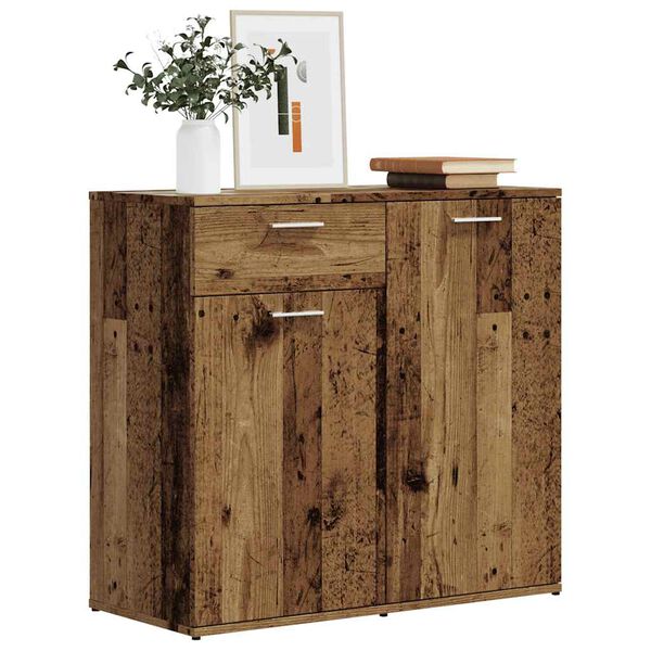 vidaXL Credenza Legno Antico 80x36x75 cm in Truciolato
