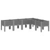 vidaXL Fioriera da Giardino con Gambe Grigio Chiaro 160x120x42 cm PP