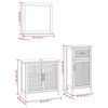 vidaXL Set Mobili da Bagno 3pz in Legno Massello di Noce
