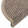 vidaXL Tappeti Adesivi Scale Aspetto Sisal 15 pz 56x17x3cm Beige Scuro
