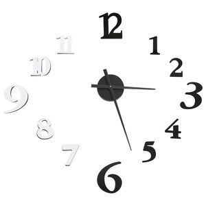 vidaXL Orologio da Parete 3D Design Moderno Nero e Bianco 100 cm XXL