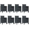vidaXL Set da Pranzo per Giardino 9 pcs Antracite Polipropilene