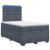 vidaXL Letto box spring con materasso Grigio Scuro 120 x 200 cm