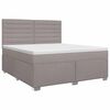 vidaXL Letto box spring con materasso Tortora 140 x 200 cm Tessuto