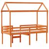 vidaXL Letto a Soppalco con Tetto Cera 80x200 cm in Legno di Pino
