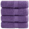 vidaXL Asciugamani Premium SOLUND 4 pz Viola 30x30 cm 600 g/m&sup2;
