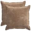 vidaXL Federa 2 pcs HOUTEN Marrone 60 x 60 cm Tessuto Chenille
