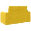 vidaXL Divano letto 60cm Giallo Velluto