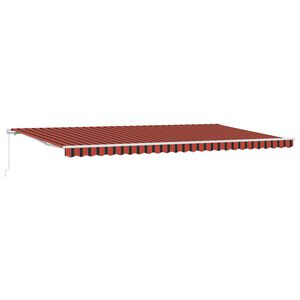 vidaXL Tenda retrattile Arancione e Marrone 600 &times; 300 cm