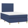 vidaXL Letto a Molle con Materasso e LED Blu 120x190 cm in Tessuto