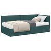 vidaXL Struttura Letto Angolare con Materasso 2 pz Verde Velluto