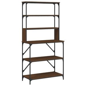 vidaXL Scaffale Cucina 6Ripiani Rovere Marrone 90x40x180cm Multistrato