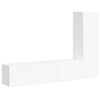 vidaXL Set di Mobili Porta TV 3 pz Bianco in Legno Multistrato