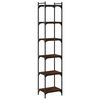 vidaXL Libreria 6 Ripiani Rovere Marrone 40x30x188cm Legno Multistrato