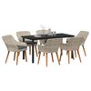 vidaXL Set da Pranzo per Giardino 7 pcs Grigio chiaro polyrattan