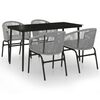 vidaXL Set da Pranzo da Giardino 5 pz Grigio
