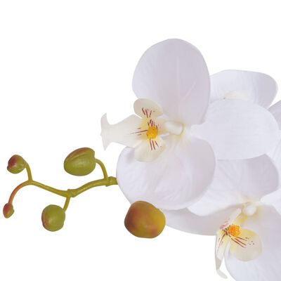 vidaXL Orchidea Artificiale con Vaso 65 cm Bianca