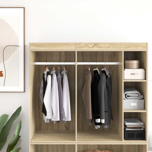 vidaXL Asta per armadio 12 pcs Argento 764 x 15 x 29 mm