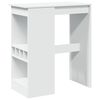 vidaXL Tavolo Bar con Rastrelliera Bianco 90x47,5x103,5 cm Truciolato