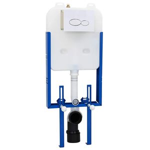 vidaXL Telaio del Cistern Bianco 50 x 8 x 131 cm Acciaio