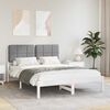 vidaXL Letto con Testiera Rivestita Grigio chiaro 150 x 200 cm