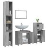 vidaXL Set Mobili da Bagno 4 pz Grigio Sonoma in Legno Multistrato