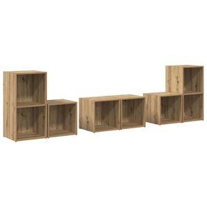 vidaXL Set mobile TV 6 pcs Rovere artigianale Legno multistrato