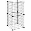vidaXL Gabbia per Animali Domestici 8 Pannelli Nero 35x35x70 cm Acciaio