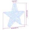 vidaXL Stella 3D con 50 LED Bianco freddo 55 x 53.5 x 10 cm Acrilico