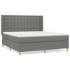 vidaXL Giroletto a Molle con Materasso Grigio Scuro 180x200 cm Tessuto
