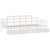 vidaXL Dormeuse con Cassetti Bianco 90x200 cm Legno Massello di Pino