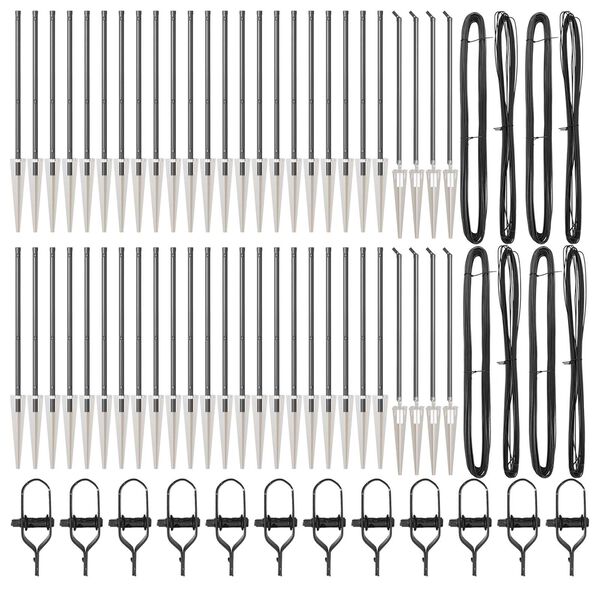 vidaXL Palo della recinzione 52 pcs Grigio 3,2 x 3,2 x 80 cm Acciaio