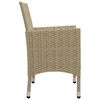 vidaXL Set Bistrot da Giardino 3 pz Polyrattan e Vetro Temperato Beige